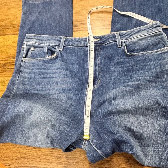 L'AGENCE Oriana High Rise Straight‎ Leg Jeans Dark Wash Denim Size 34 READ - Picture 9 of 15